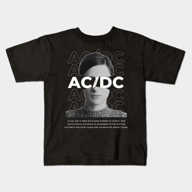 Ac Dc // Smile Girl Kids T-Shirt by GO WES